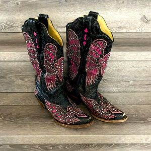 Corral Vintage Rhinestone Embellished Cowboy Boots size 7